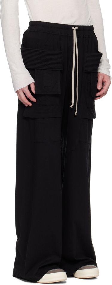 Cargo nohavice Rick Owens Rick Owens DRKSHDW Hollywood Creatch Wide Cargo Pants Biela | DU01E3394 RN, 4