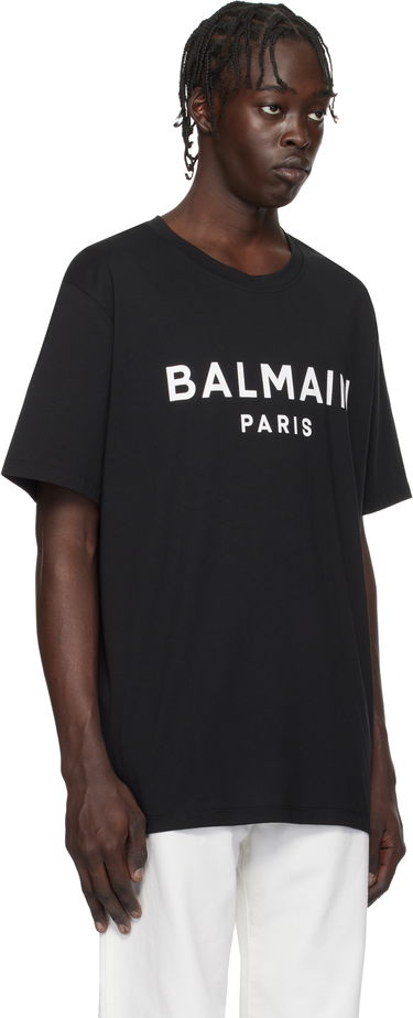 Tričko Balmain Print T-Shirt Čierna | EH1EG010BB73, 1