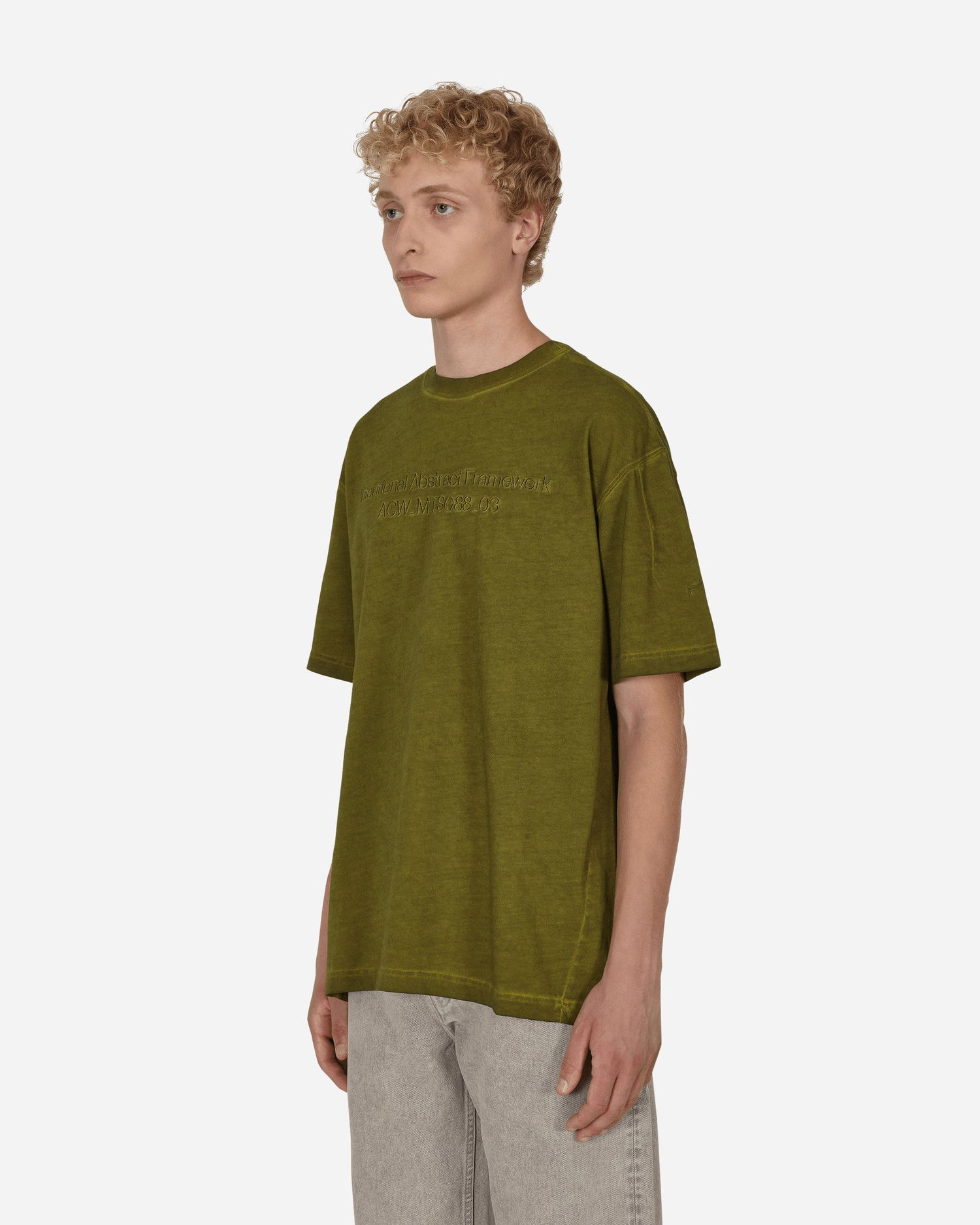 Tričko A-COLD-WALL* Overdye T-Shirt Zelené | ACWMTS088 MLGR, 1