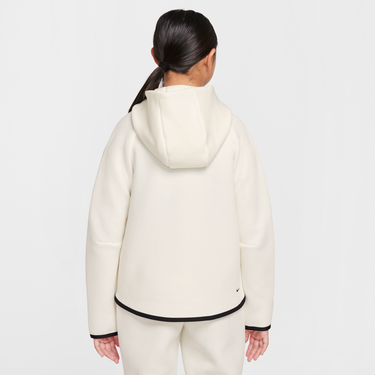 Mikina Nike Girls' Sportswear Tech Fleece Full-Zip Hoodie Biela | HV8695-133, 3