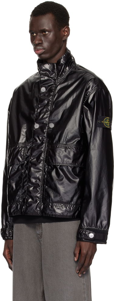 Vetrovka Stone Island Stone Island Mussola Gommata-TC Jacket Čierna | K1S15 4100016 S0022, 3