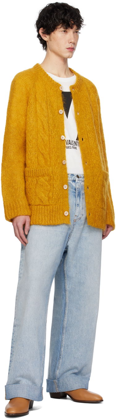 Sveter Valentino Valentino Mohair Cardigan Žltá | 6V3KA04KAPB, 3