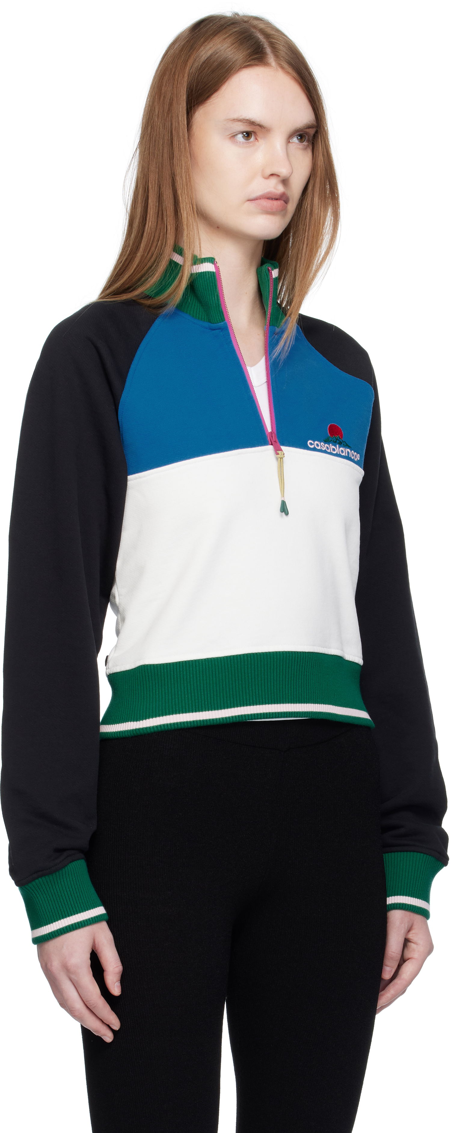 Mikina Casablanca Casablanca Colorblock Quarter-Zip Sweatshirt Rôznofarebný | WPF25-JTP-328-01, 1