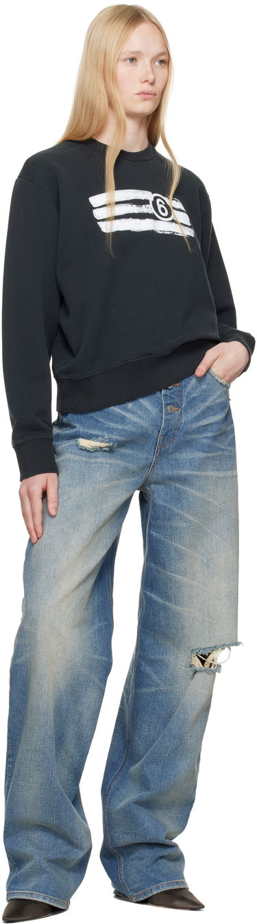 Sveter Maison Margiela MM6 Maison Margiela Unbrushed Jersey Sweatshirt Čierna | S62GU0139 M25004, 3