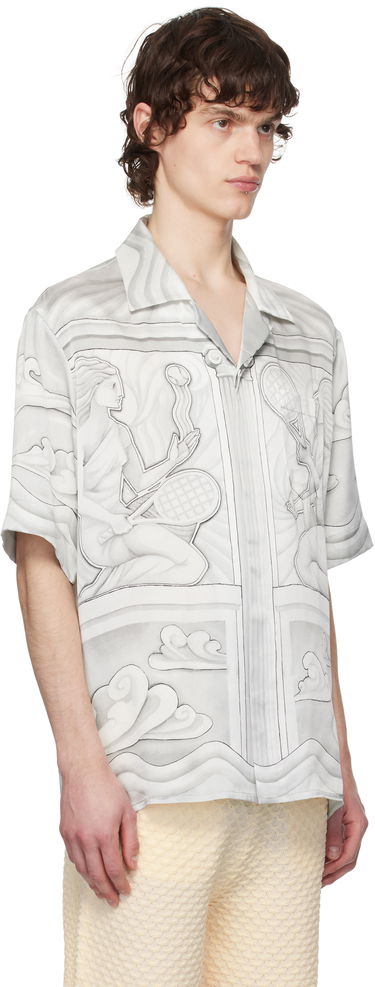 Košeľa Casablanca Casablanca Sacred Stone Silk Shirt Biela | U-MPS25-SH-003-07, 1