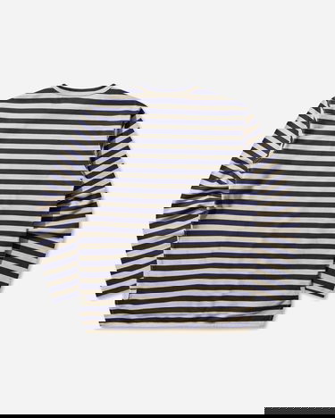 Tričko Junya Watanabe Striped Longsleeve T-Shirt Navy | WP-T004-W25 1, 2
