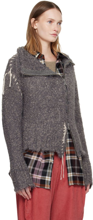 Bunda Andersson Bell Harlow Damaged Knit Jacket Šedá | atb1388w, 1