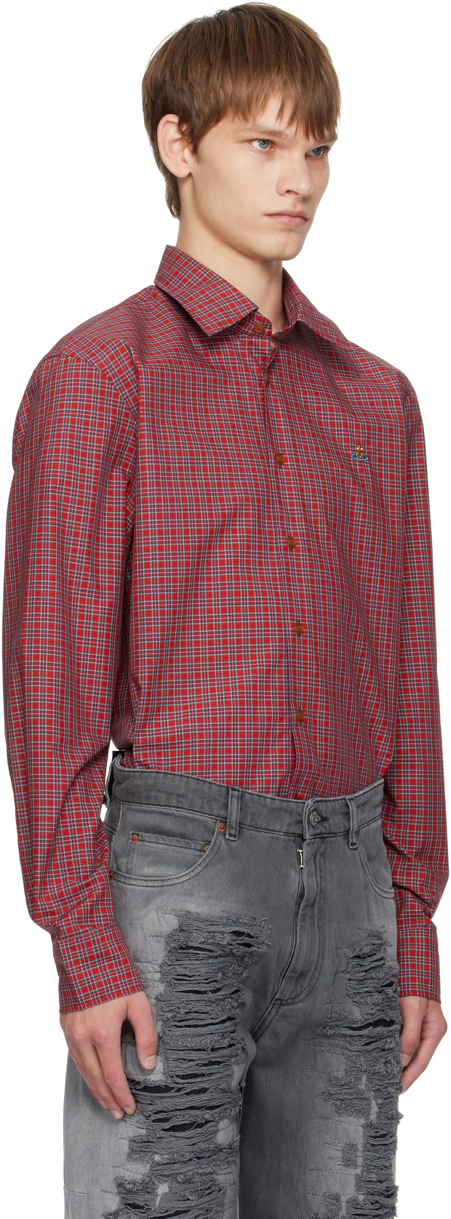 Košeľa Vivienne Westwood Vivienne Westwood Ghost Plaid Shirt Červená | 2401000J-W0179-, 1