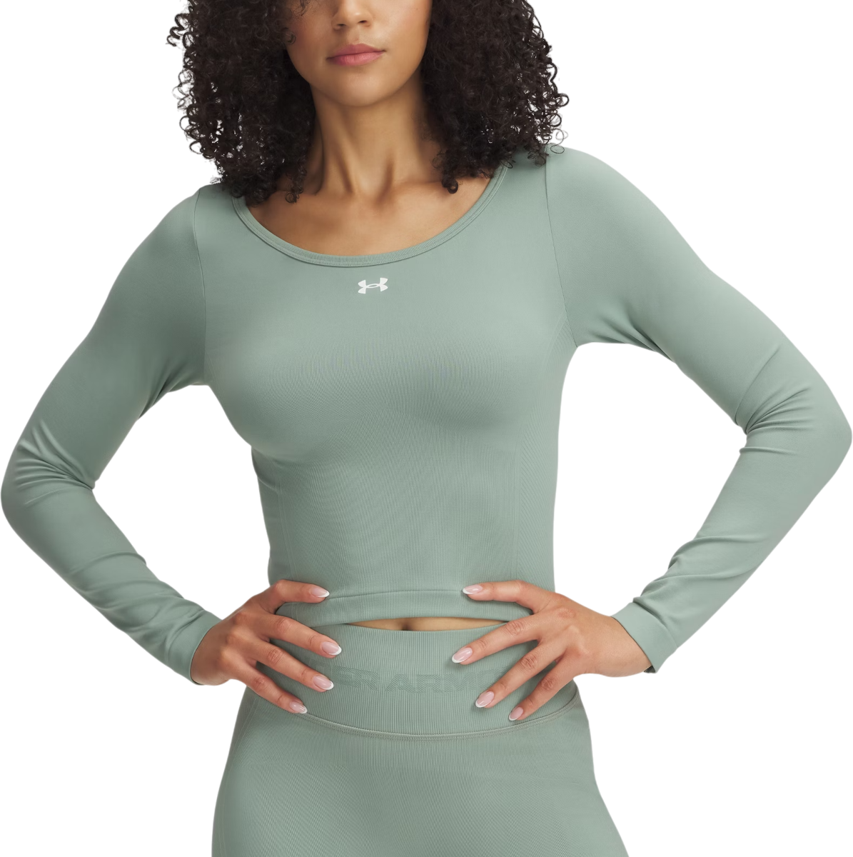 Crop Top Under Armour Under Armour UA Train Seamless Long Sleeve T-Shirt Zelené | 1379150-348, 0