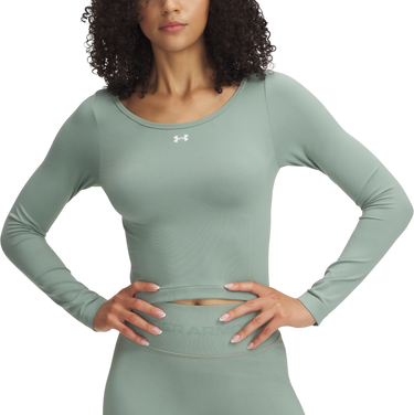 Crop Top Under Armour Under Armour UA Train Seamless Long Sleeve T-Shirt Zelené | 1379150-348, 0