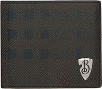 Bifold Textured Wallet with Metal Logo