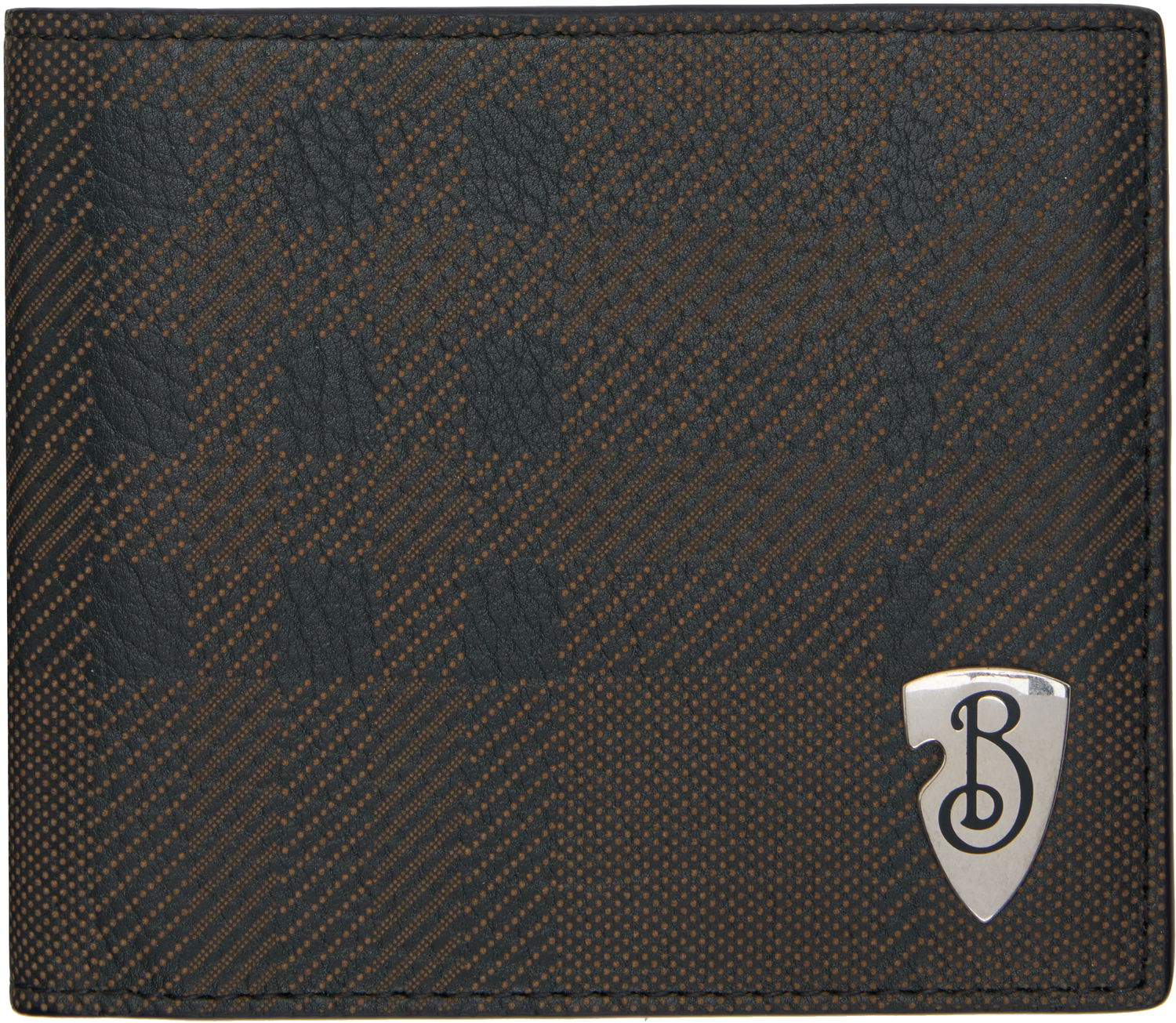 Peňaženka Burberry Bifold Textured Wallet with Metal Logo Čierna | 8102927, 0