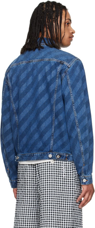 Bunda Marni Marni Striped Denim Jacket Modrá | JUJU0050S0 USCX36, 2