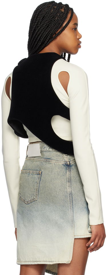 Vesta Off-White Off-White Exact Opp Cutout Vest Čierna | OMEU005S23FAB0011001, 2