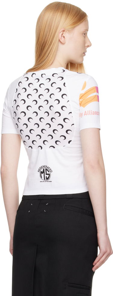 Tričko Marine Serre Marine Serre Regenerated World Peace Graphic Baby Fit T-shirt Rôznofarebný | WTT001A UJER0003, 2