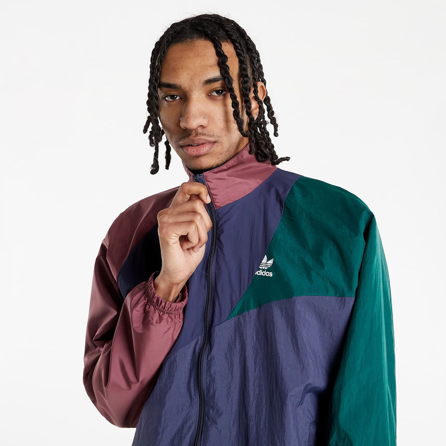 Bunda adidas Originals Adicolor Colorblock Track Top Fialová | HC4499, 1