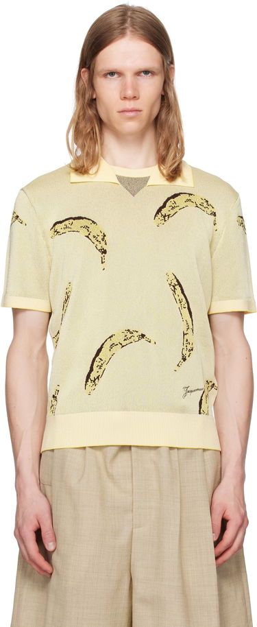 Polo tričko Jacquemus Jacquemus La Croisière 'The Marino' Knit Polo Žltá | 25E255KN529-2025, 0