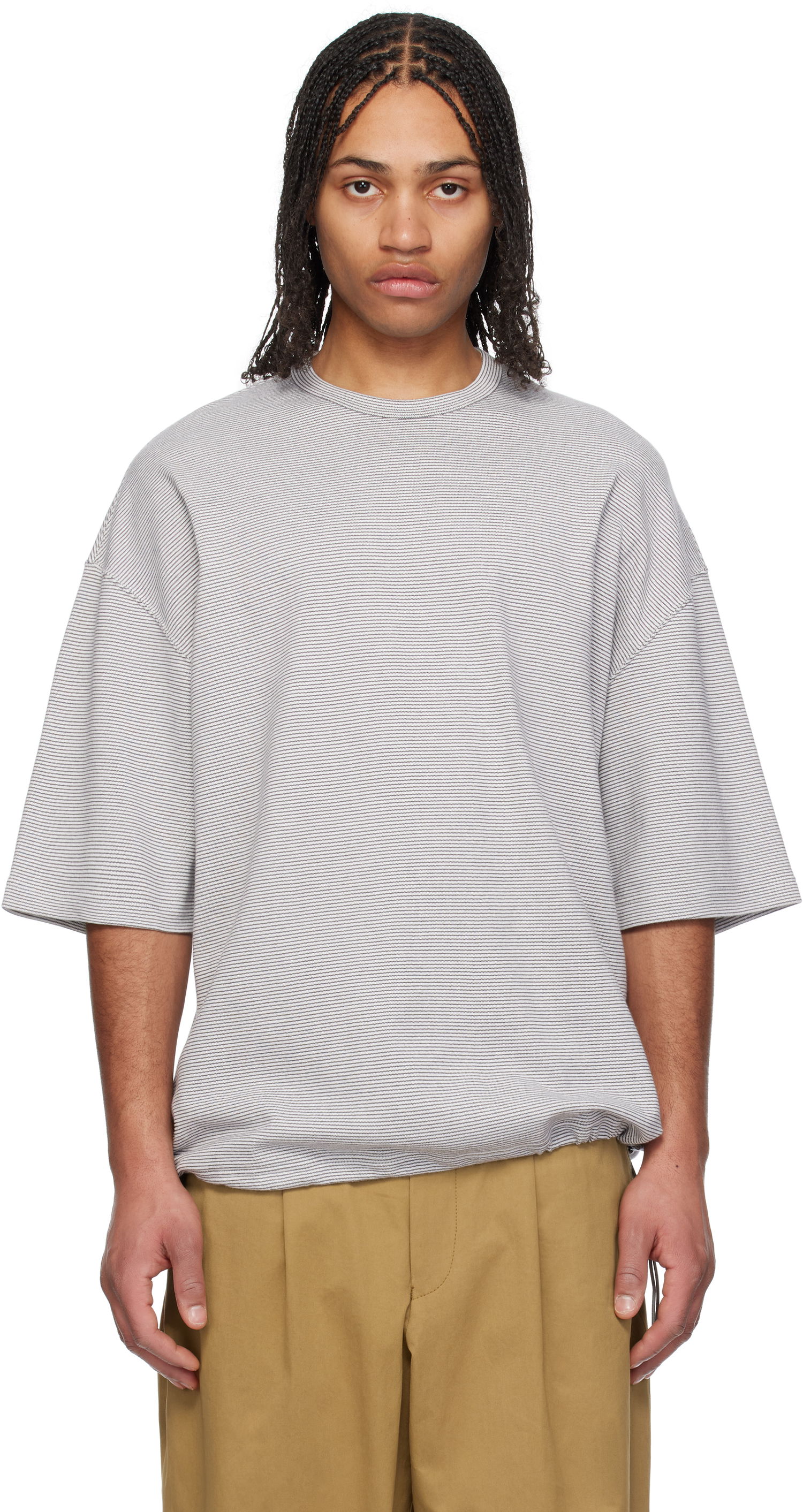 Tričko Comme des Garçons Comme des Garçons Homme Horizontal Stripes T-Shirt Šedá | HO-T003-051, 0