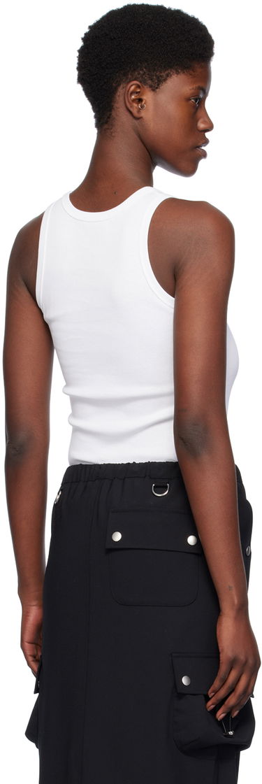 Tielko Coperni Coperni Embroidered Tank Top Biela | COPJS12510, 2