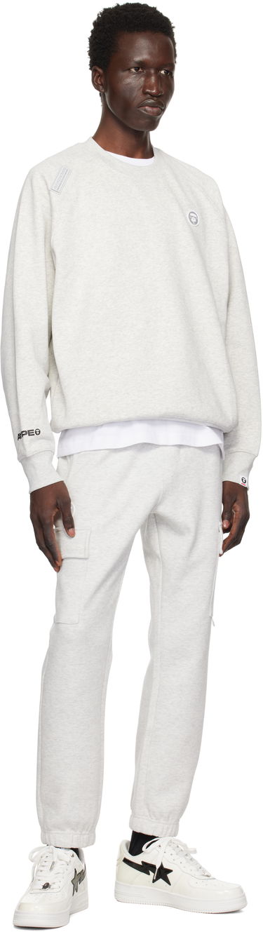 Mikina AAPE by A Bathing Ape AAPE by A Bathing Ape 'AAPE Now' Raglan Sweatshirt Šedá | AAPSWMB319XANWH2, 3