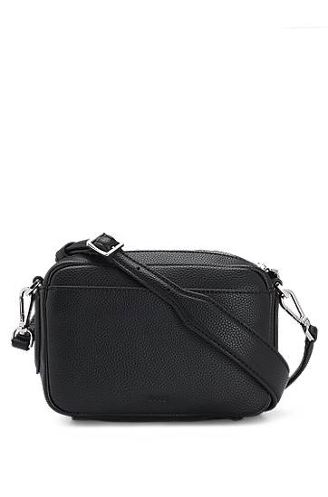 Kabelka BOSS Balenciaga Grained Crossbody Bag with Double B Monogram Čierna | 50535940, 1