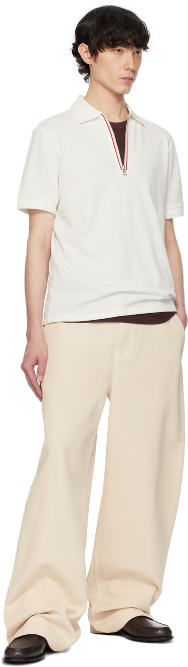 Polo tričko Moncler Moncler Archivio Short Sleeve Polo Biela | K10918A0000289A16, 4