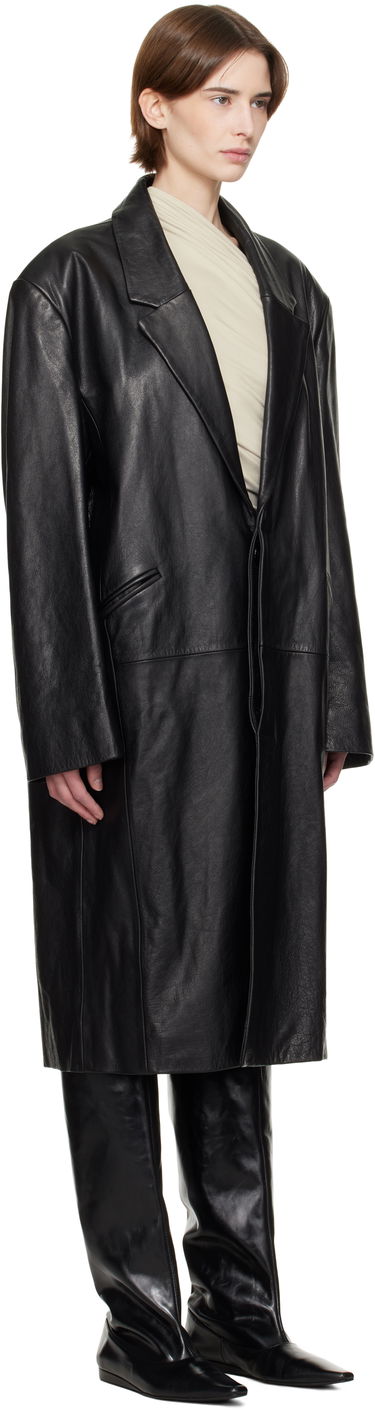 Kabáty Entire Studios Entire Studios Single Breasted Leather Coat Čierna | ES2620BL, 1
