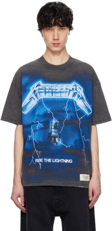 Tričko Represent Clo Represent x Metallica 'Ride The Lightning' Graphic Tee Šedá | MLM4356, 0