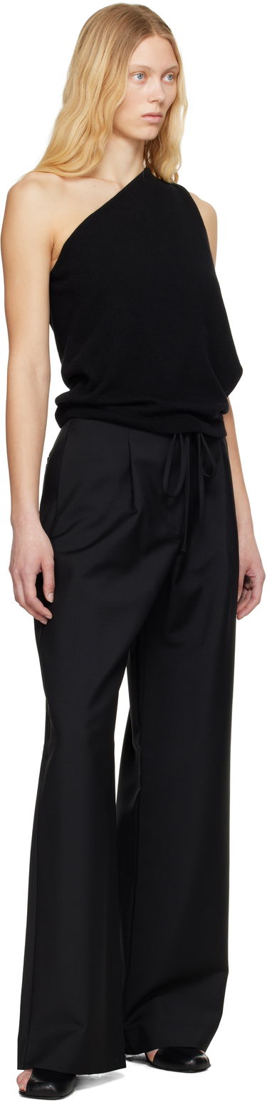 Tielko Róhe Róhe Sculptural Knitted One-Shoulder Top Čierna | 415-23-336, 3