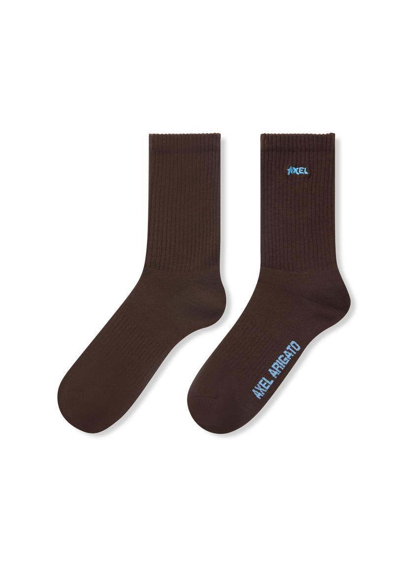 Ponožky AXEL ARIGATO Floral Logo Ribbed Socks Hnedá | X3957002