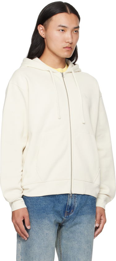 Mikina Dime Dime Cursive Zip Hoodie Biela | DIMEFA2573NAT, 1