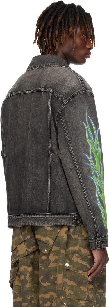 Bunda We11done We11done Blaze Logo Denim Jacket Čierna | WD-DJ0-25-318-U-BK, 2