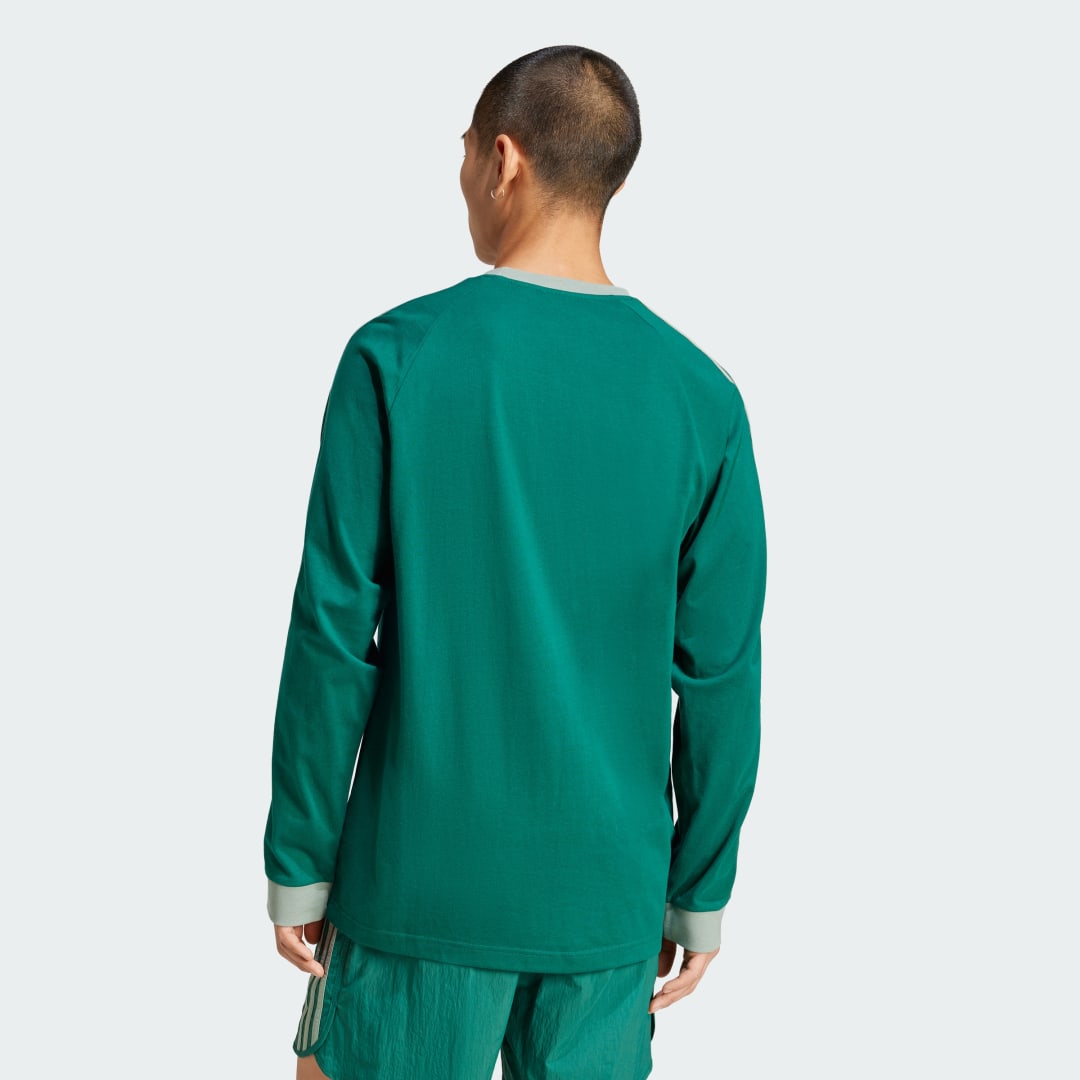Dres adidas Performance Classics 3-Stripes Long Sleeve Tee Zelené | JD0540, 1