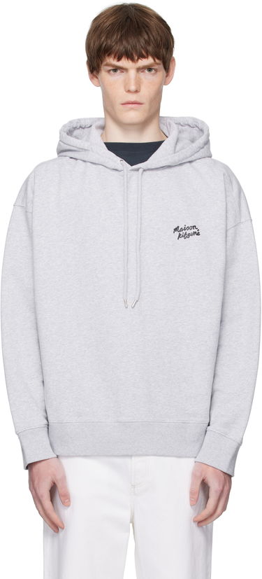 Mikina MAISON KITSUNÉ Maison Kitsuné Handwriting Oversize Hoodie Šedá | PM00704KM0340, 0