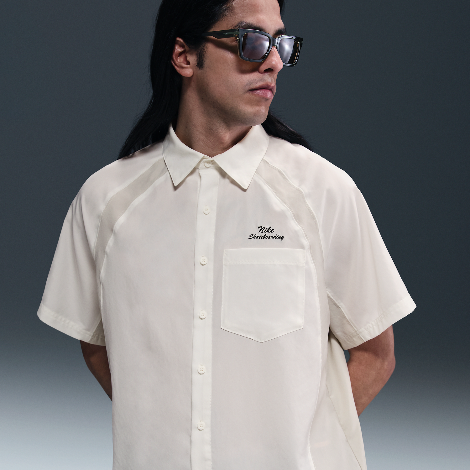 Košeľa Nike SB Nike SB Dri-FIT Woven Short Sleeve Bowling Shirt Biela | HJ2958-133, 0