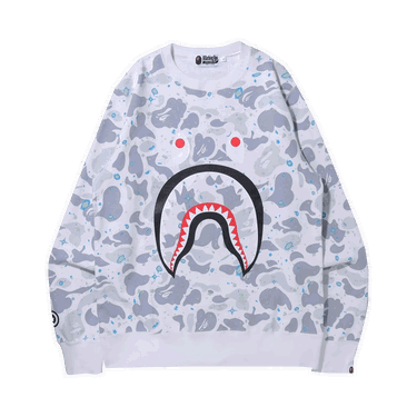 Sveter BAPE Space Camo Shark Crewneck Biela | 1H80 113 003 WHITE, 0