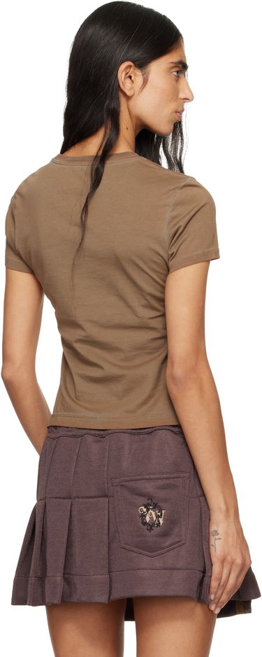 Crop Top Vivienne Westwood Paris Orb Mini Peru T-shirt Hnedá | 1G010015-J009R-, 2