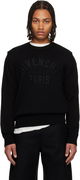 Cotton Knit 'GIVENCHY Paris' Embroidery Sweater