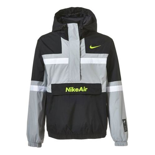 Bunda Nike Air Half Zipper Splicing Woven Jacket Čierna | CJ4835-077