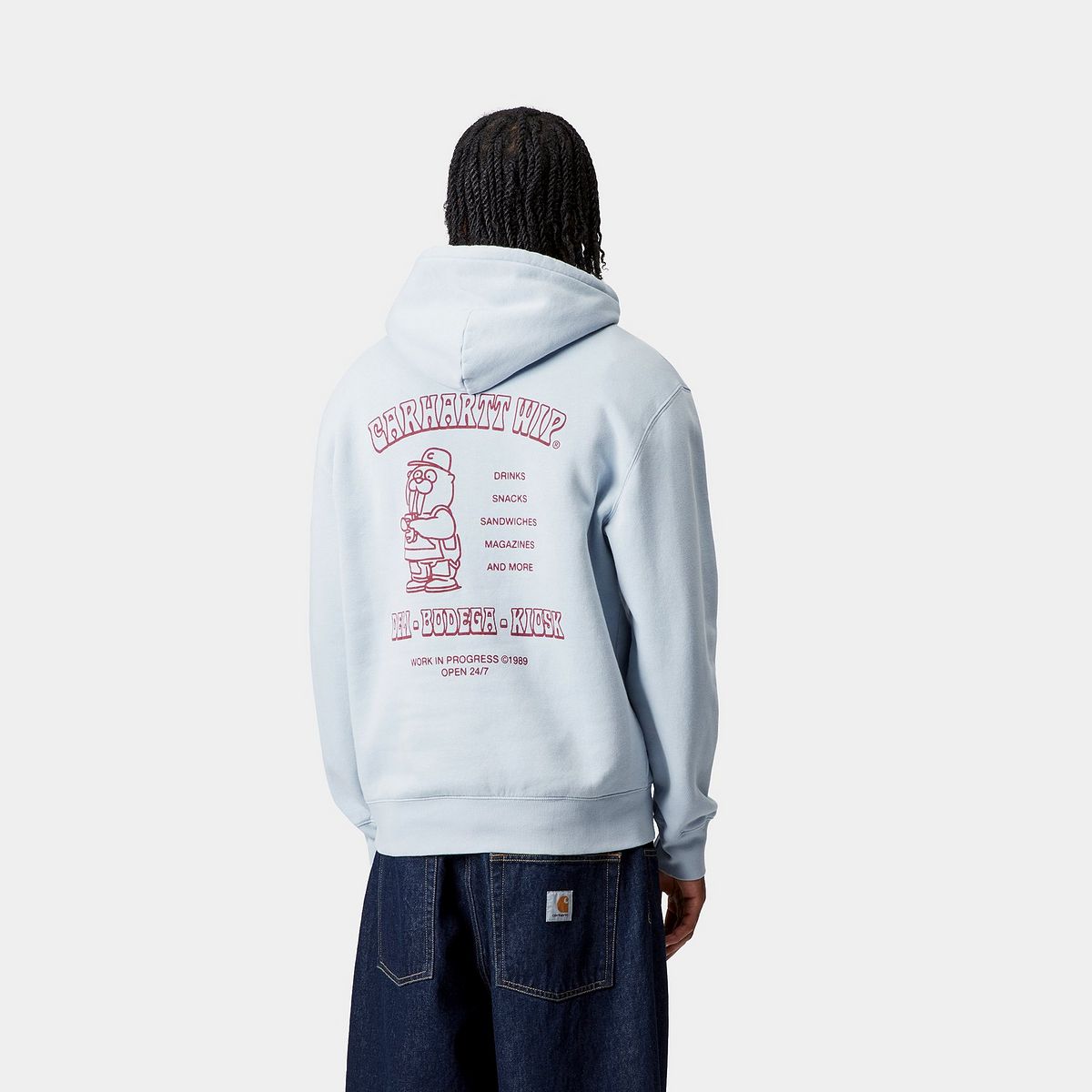 Mikina Carhartt WIP Carhartt WIP Hooded Sandwich Sweatshirt Modrá | I035277_24, 1