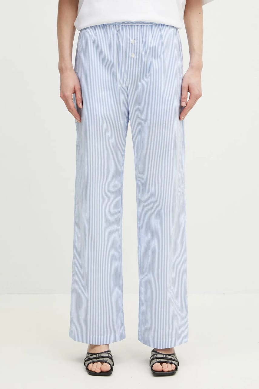 Pyžamo Fiorucci Fiorucci Striped Logo High Waist Wide Leg Pants Modrá | U02SPBPA299CO01BL02, 0