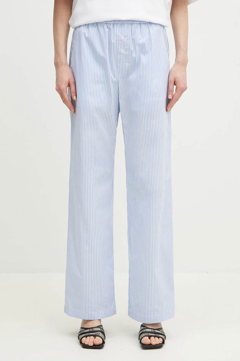 Pyžamo Fiorucci Fiorucci Striped Logo High Waist Wide Leg Pants Modrá | U02SPBPA299CO01BL02