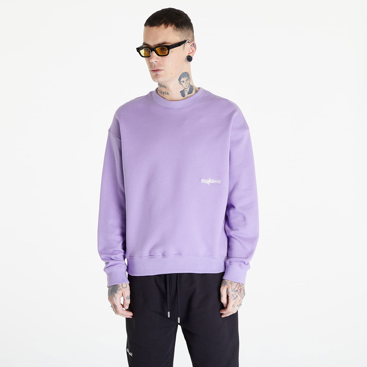 Mikina Footshop Everyday Crewneck Fialová | FTSHP_276, 0