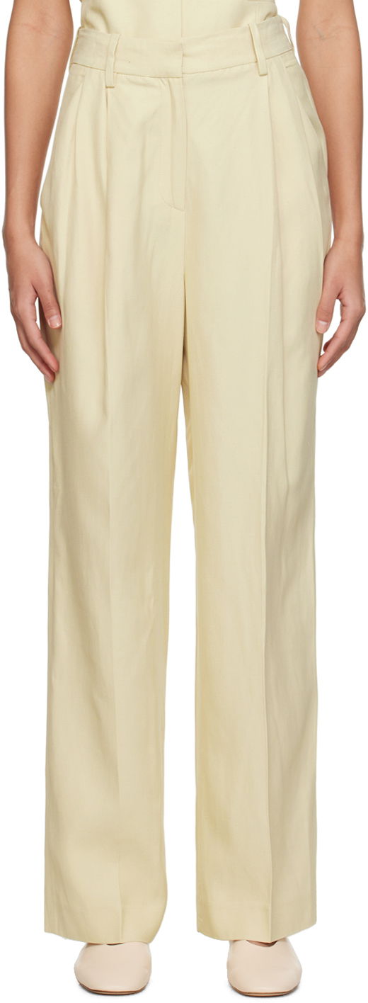 Nohavice Loulou de Saison Loulou de Saison Cadar Pleated Trousers Žltá | CADAR, 0