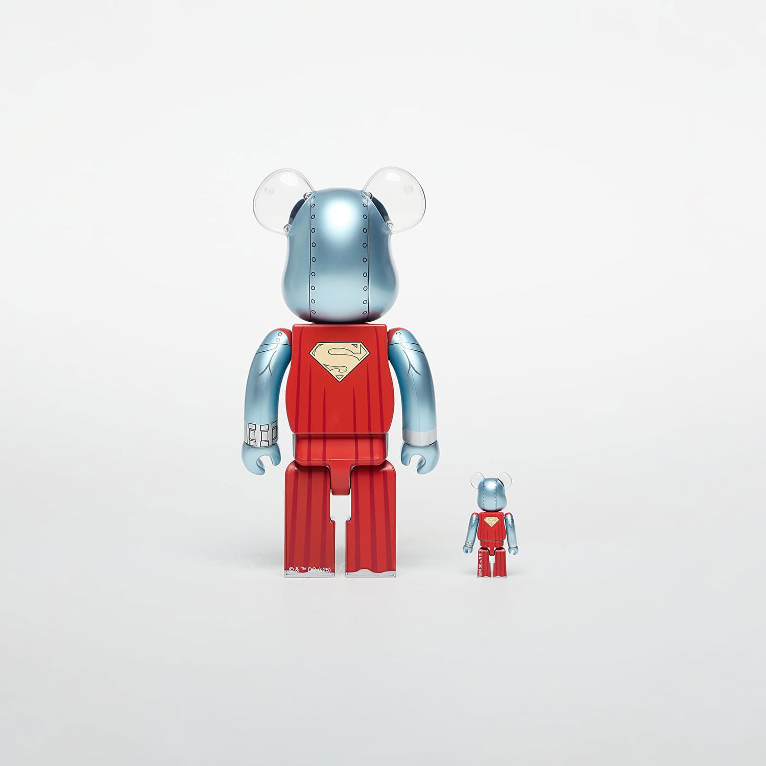 Zberateľské Medicom Toy BE@RBRICK Steel Figure 100% & 400% Set Metalická | 4530956619033, 1
