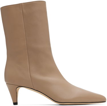 Tenisky a topánky BY FAR Lysander Leather Ankle Boots Béžová | MWFBO068LL028BG017PL, 0