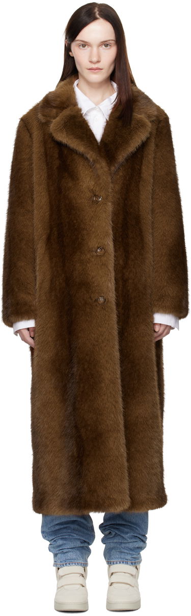 Kabáty STAND STUDIO Nora Faux-Fur Coat Hnedá | 66410-9019, 0