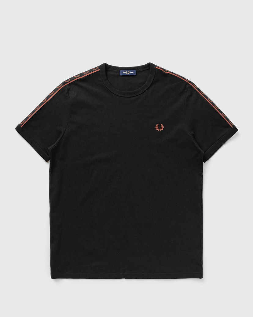 Tričko Fred Perry CONTRAST TAPE RINGER T-SHIRT Čierna | M4613-X56