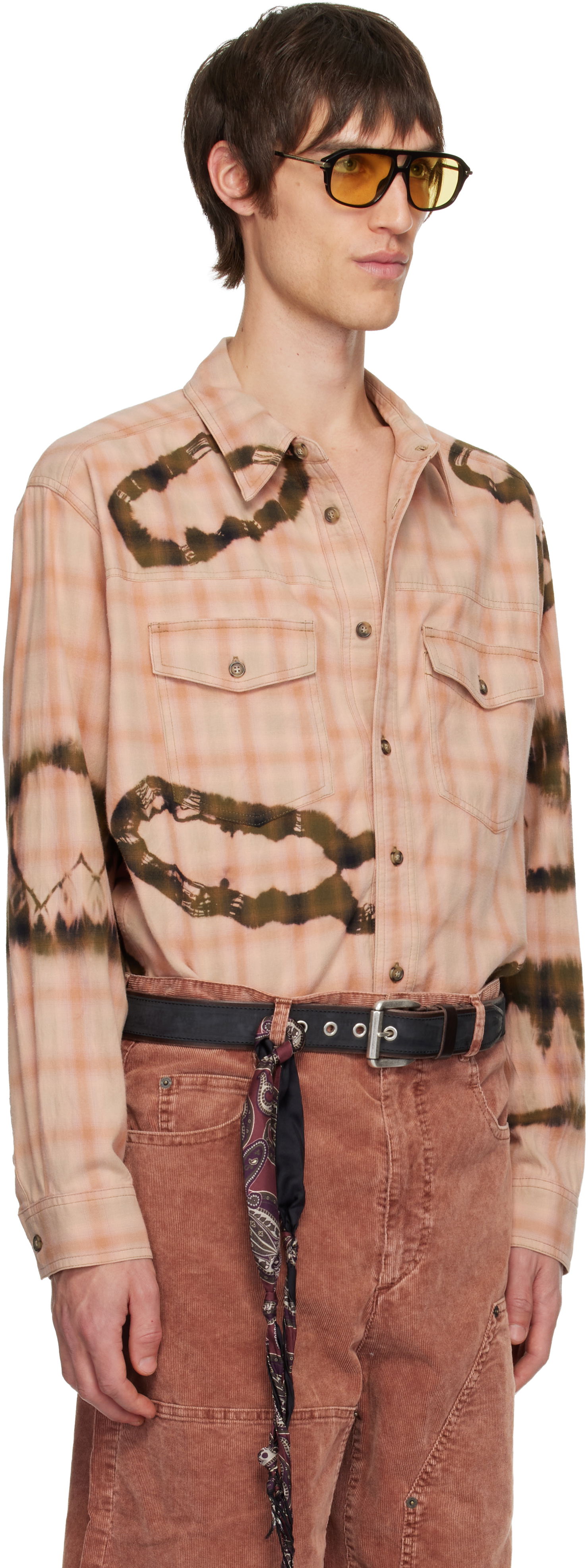 Košeľa ISABEL MARANT Isabel Marant Suli Plaid Tie-Dye Long Sleeve Button-Up Shirt Rôznofarebný | 25ACH0257HA-C3I05H, 1