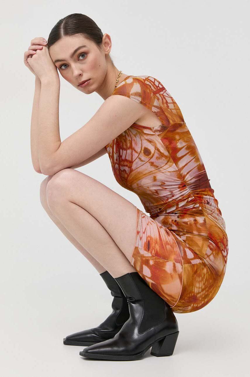 Šaty GUESS Slim Fit Aida Dress Oranžová | W3GK89.KBAH2, 0